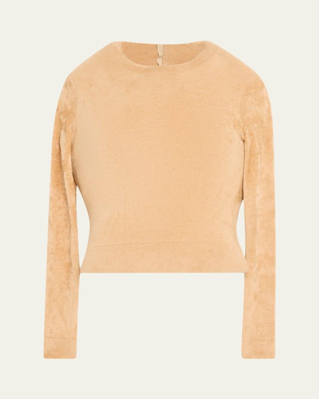 Velvet Knit Padded Sweater